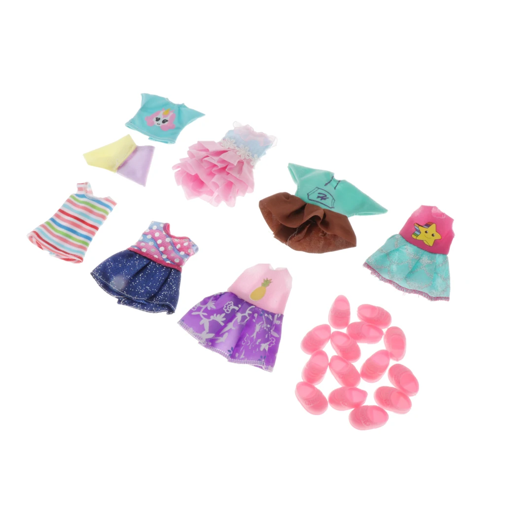 7 шт. куклы одежда повседневные наряды обувь платье шорты игрушки