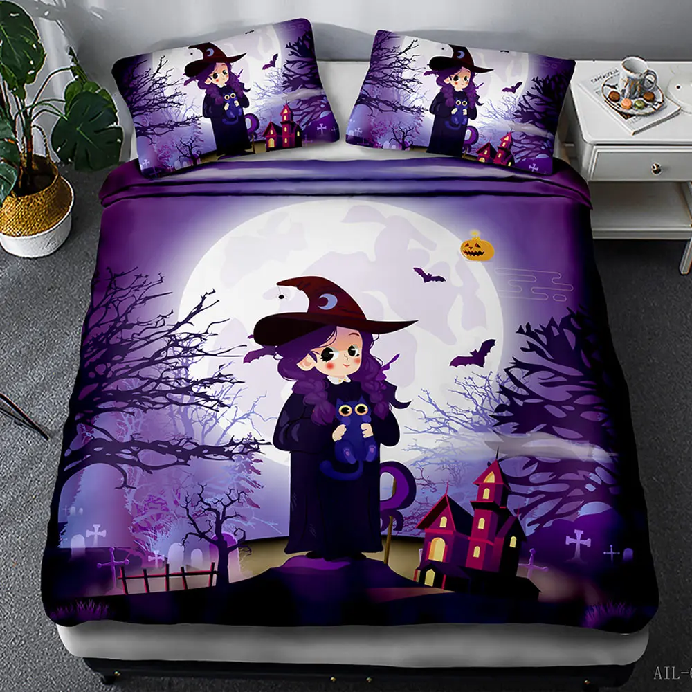 Вечерние постельные принадлежности для Хэллоуина 3d на заказ 3 шт. праздничный