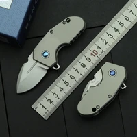new 756 755 gift folding knife d2 blade titanium handle outdoor camping hunting survivalv portable fruit pocket knives edc tools