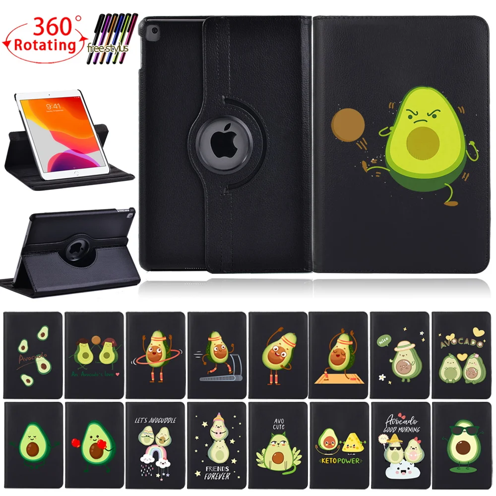 

Для Apple IPad 2/3/4/Mini 4/5/iPad 5 6th 9,7/7 8 9th Gen 2019 2020 2021 10,2 "вращающаяся подставка из искусственной кожи для планшета
