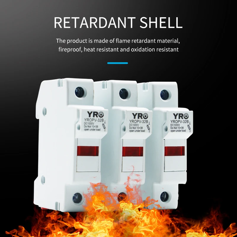 Патрон предохранителя постоянного тока 2P 1000 В для защиты Системы Солнечной PV