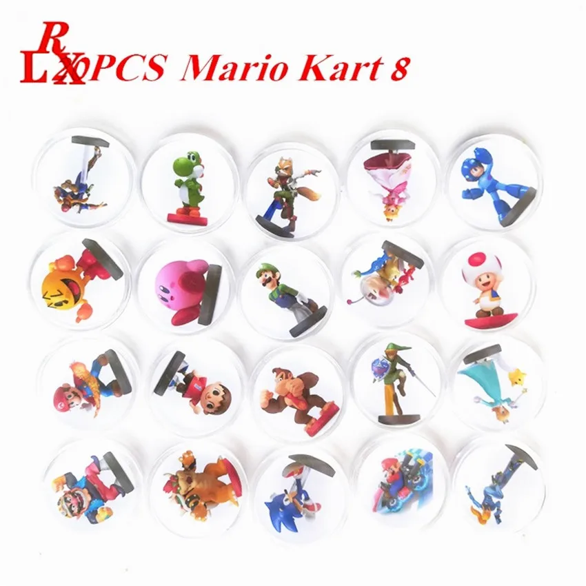 20 штук Марио 8 NFC игровые карты сбора данных Ntag215 изящный круговой мини монетные