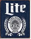 Пивоваренная бутылка Kexle Miller Lite с логотипом, выветриваемая ретро-бара, паба, настенное художественное украшение, металлический жестяной знак 8x12in