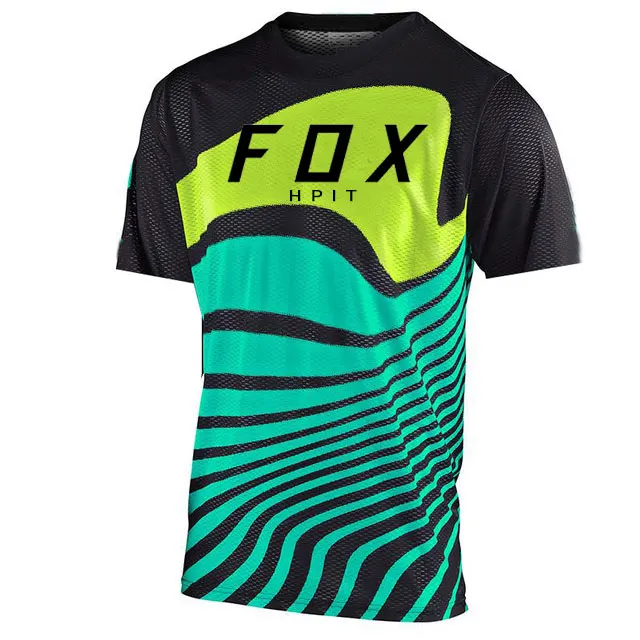 2021 Motocross Jersey Downhill Jersey MX Shirt Mountain Bmx DH Maillot Ciclismo Hombre Quick Drying Hpit Fox Mtb Cycling Jersey