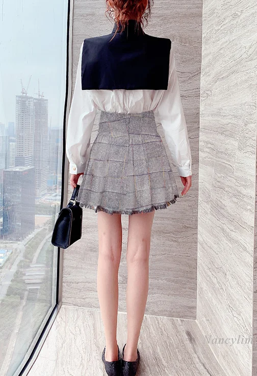 

2021 Spring New Korean Style Shawl Chain Shirt Women's Casual White Blouses Elegant Lady's Tops Nancylim