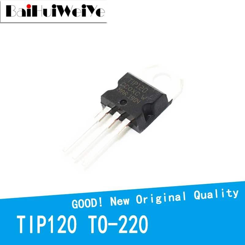 10 шт./лот TIP120 120 TIP-120 NPN TO-220 Новый и оригинальный чип IC MOSFET MOSFT TO220