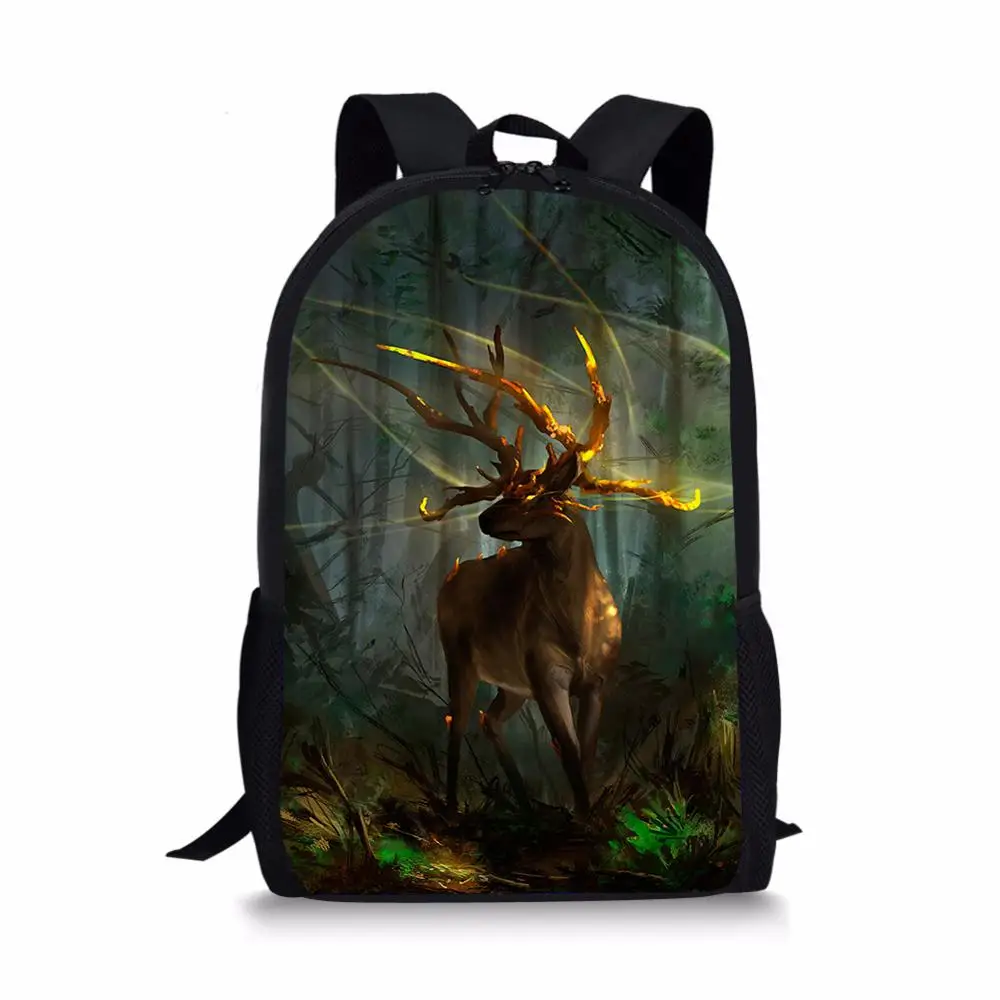 HaoYun Fashion Children's Backpacks Fantasy Deer Pattern Toddler Kids School Book Bags Cartoon Animal Girls Travel Backpack