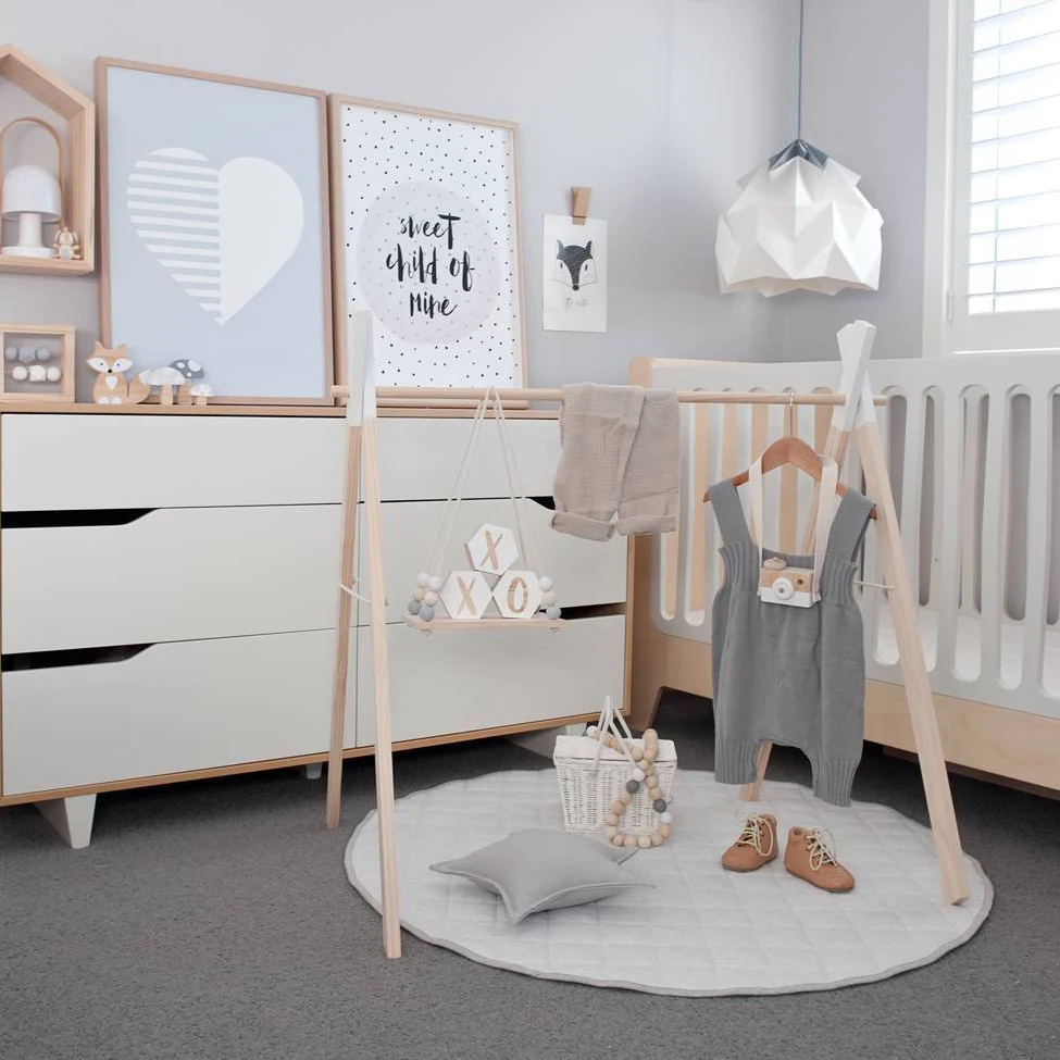 Скандинавский декор для детской комнаты игровой зал деревянная детская