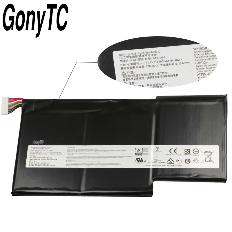 Новый BTY-M6J ноутбук Батарея для MSI GS63VR GS73VR 6RF-001US BP-16K1-31 9N793J200 планшетный ПК 11 4 V 5700