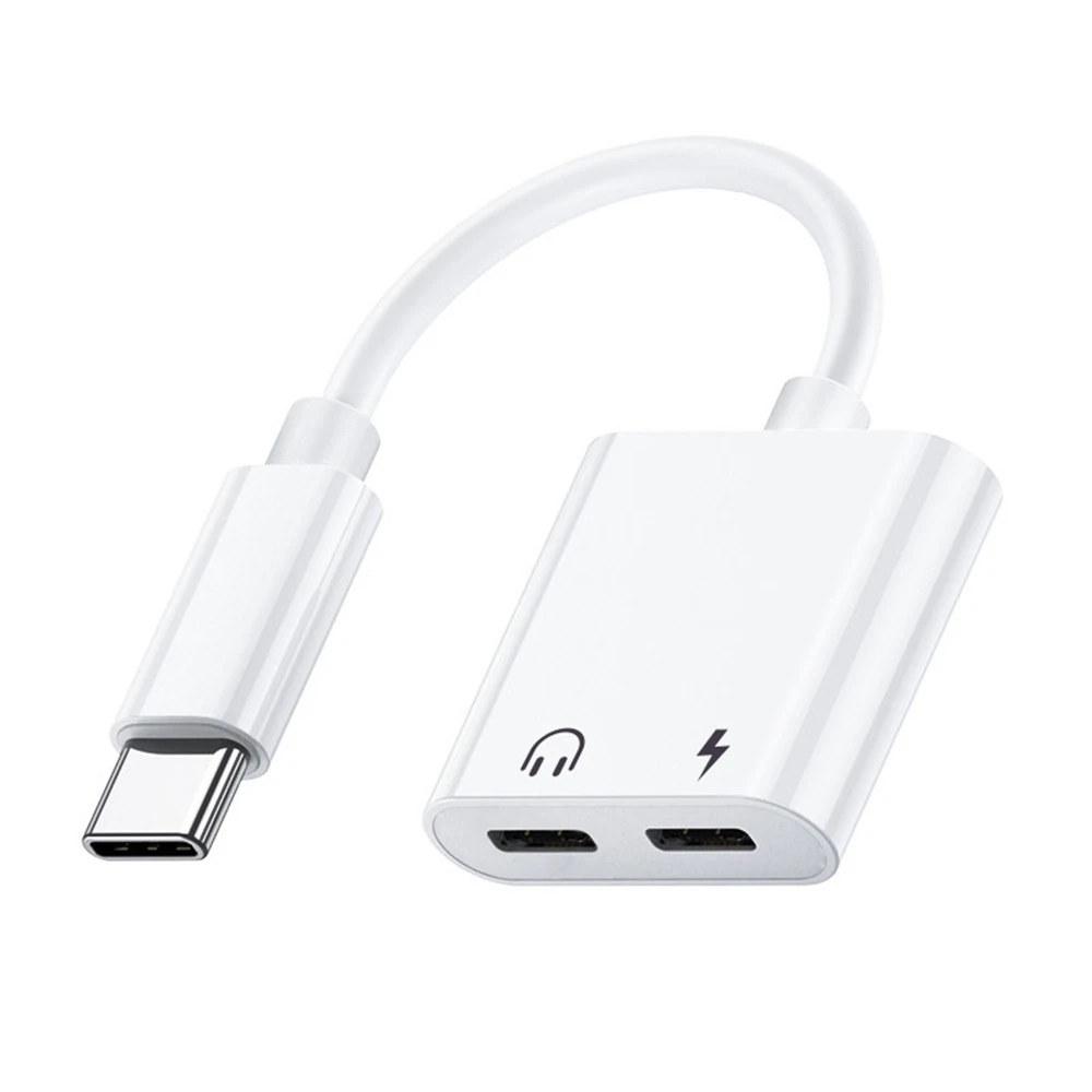 

USB C Splitter Audio and Charging, 2-in-1 USB Type C Headphone and Charger Adapter Support Fast Charging