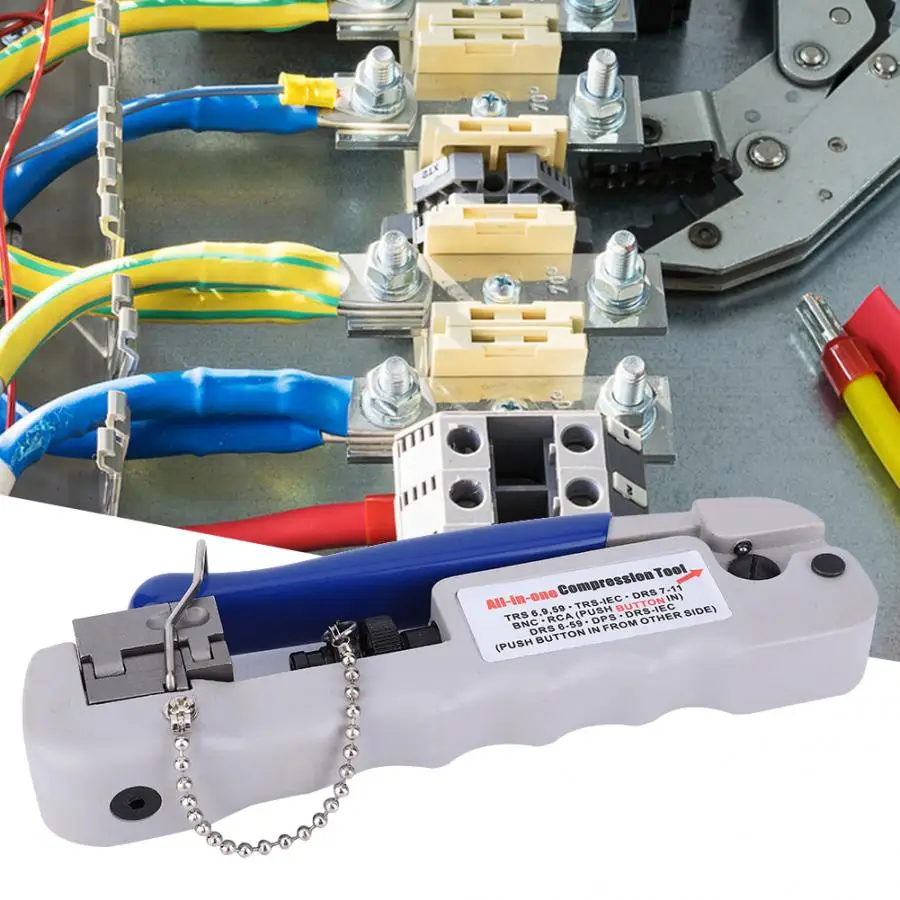 

pliers Crimping Pliers Steel Multifunctional Terminals All-in-one Compression Tool for F/BNC/RCA Hand Tools