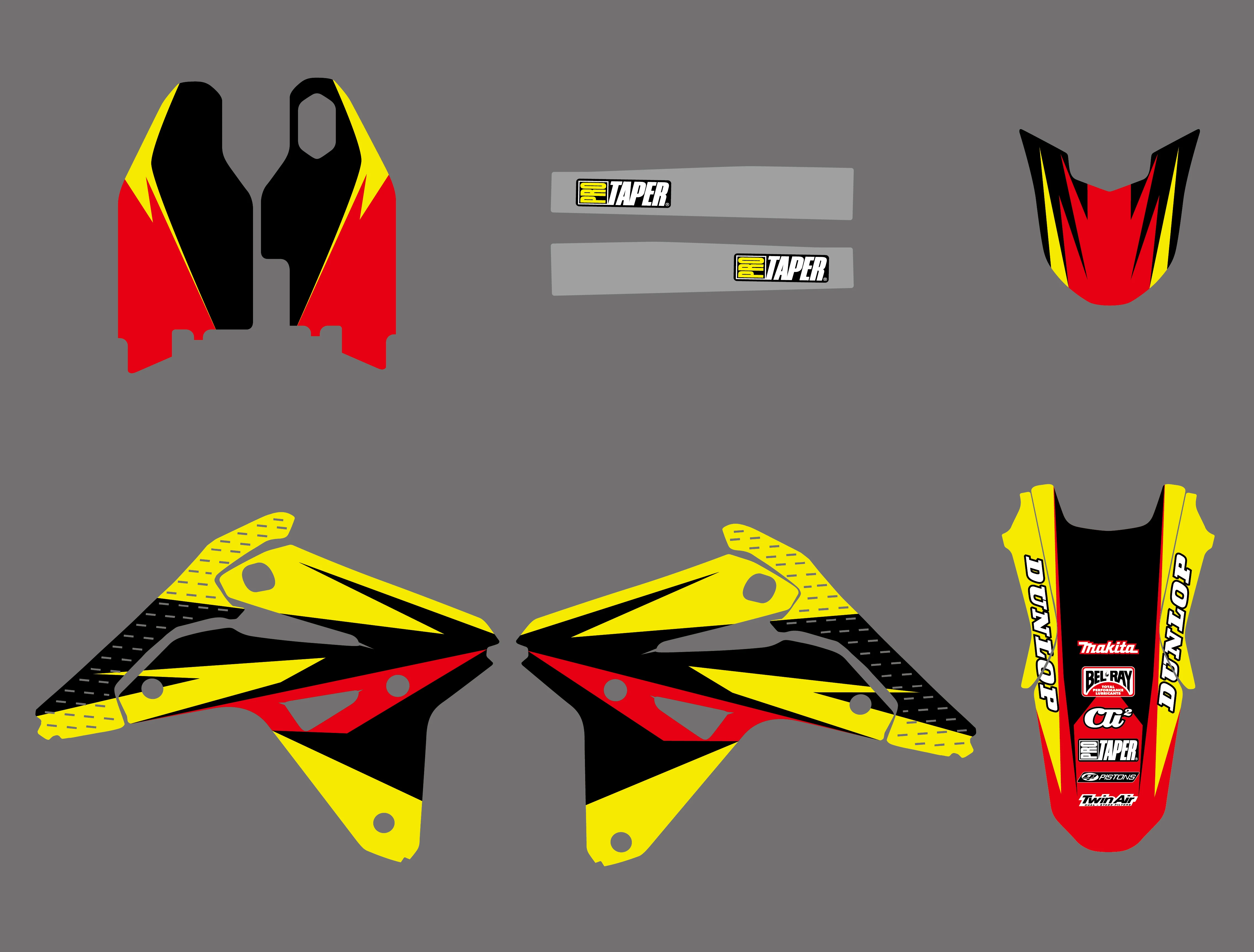0595 новая команда наклейки графика Фоновые для Suzuki RMZ450 RM Z450 2007 РМЗ Z 450|stickers for