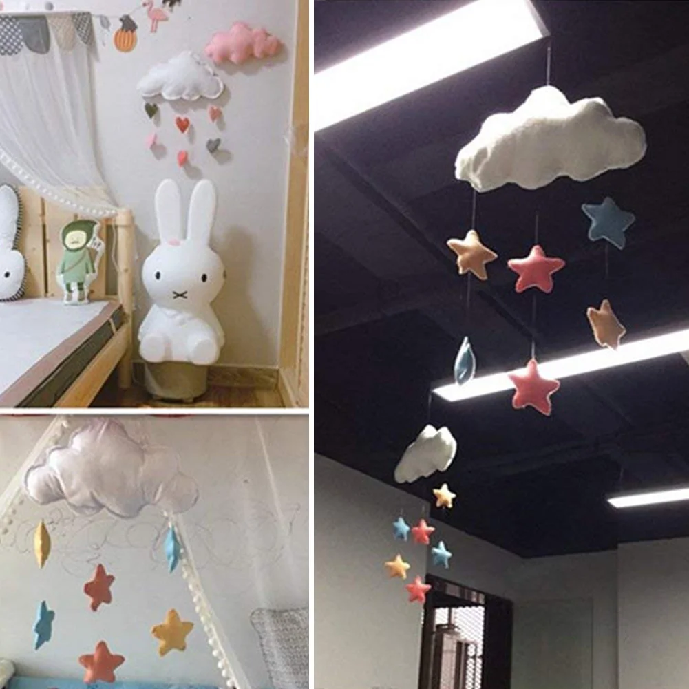 

Loving Heart Hanging Home Decor Children Bedroom Gift Cloud Baby Pendant Ceiling Mobile Felt