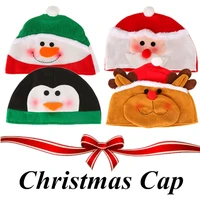 4styles christmas decoration gift accessories party hat santa claus snowman elk christmas cap