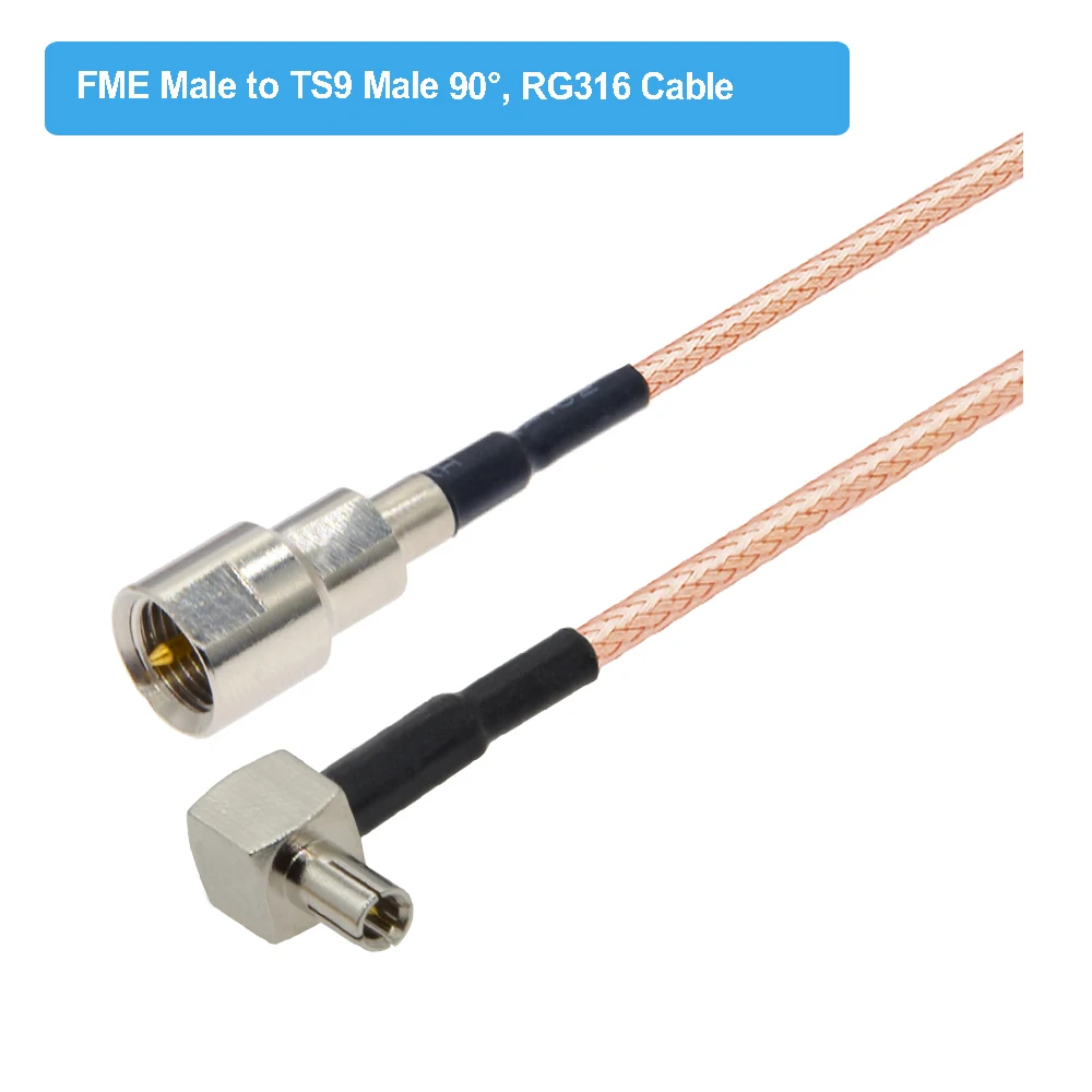 1 шт. коннектор RG316 Pigtail FME папа-папа TS9 папа Прямоугольный штекер радиочастотный