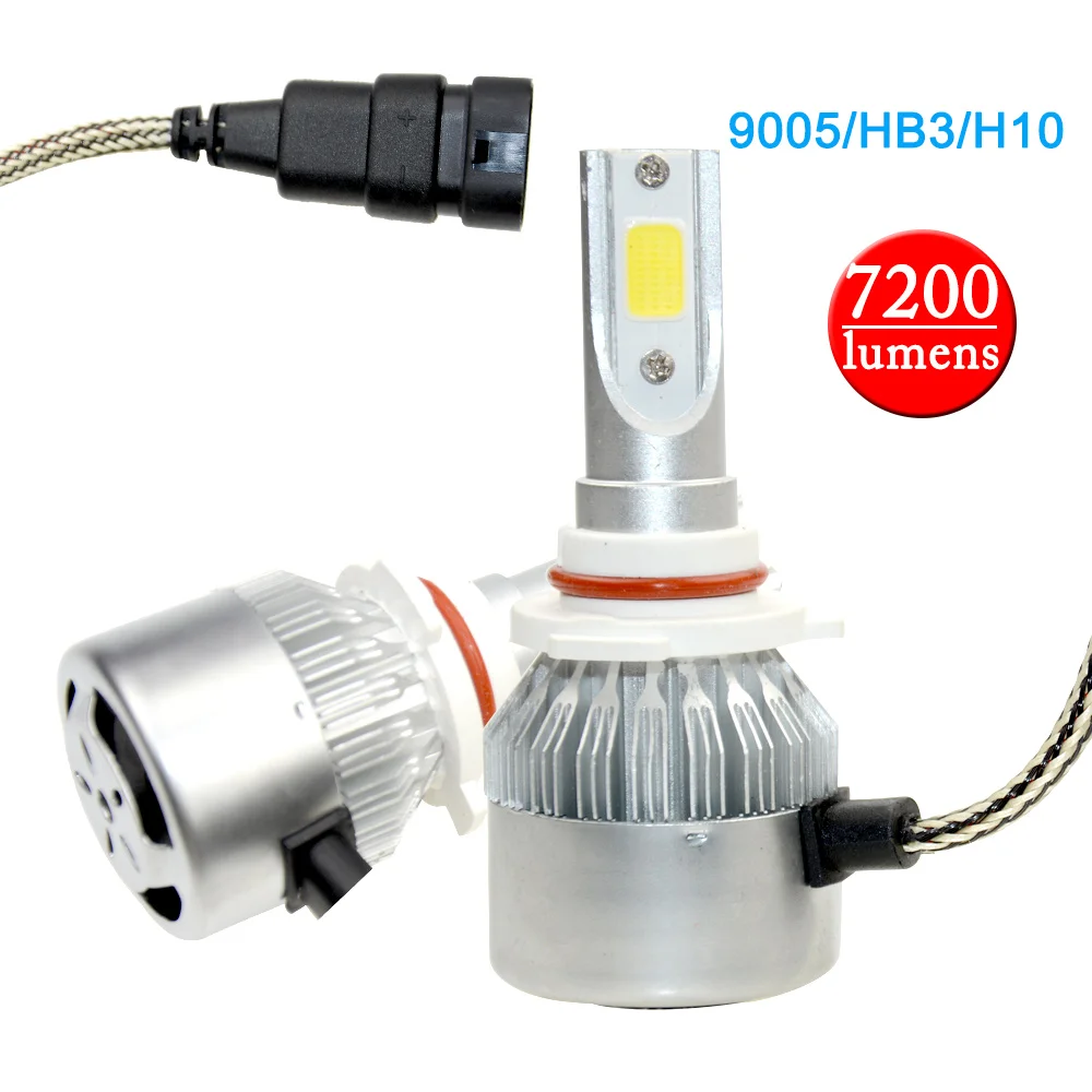 Автомобильный светодиодный головной светильник OkeyTech 2 шт. V6 H1 H4 9005 9006 9007 H7 дальний