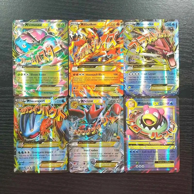 Карты покемона TAKARA TOMY EX MEGA Booster Box 60 шт./кор. битва на английском языке сверкающая