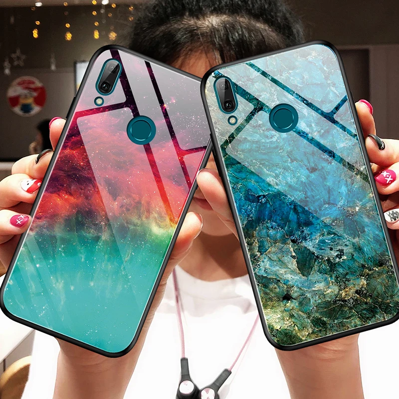 Цветной глянцевый чехол из закаленного стекла для Xiaomi Redmi Note 8 защитный Pro