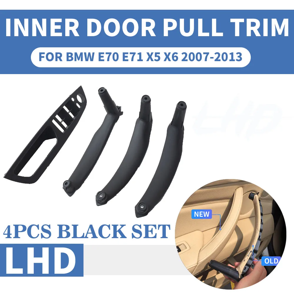 4 шт./компл. LHD левый руль черный Автомобильный передний/задний и правый