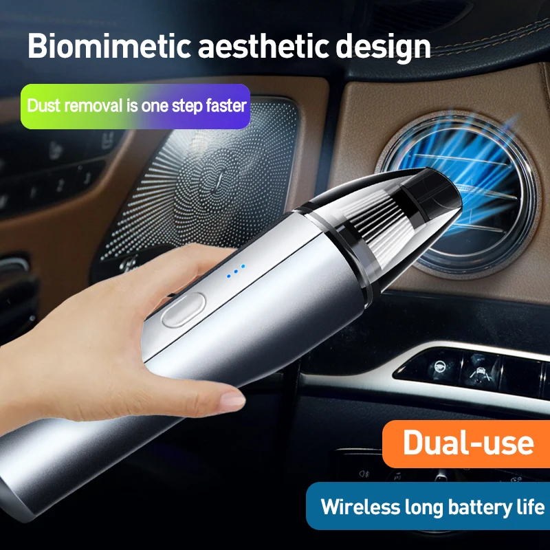 

Portable Wireless 120W High Suction Car Vacuum Cleaner Auto Interior Dust Cleaner 6000Pa Wet And Dry Handheld Vacuum Cleaner