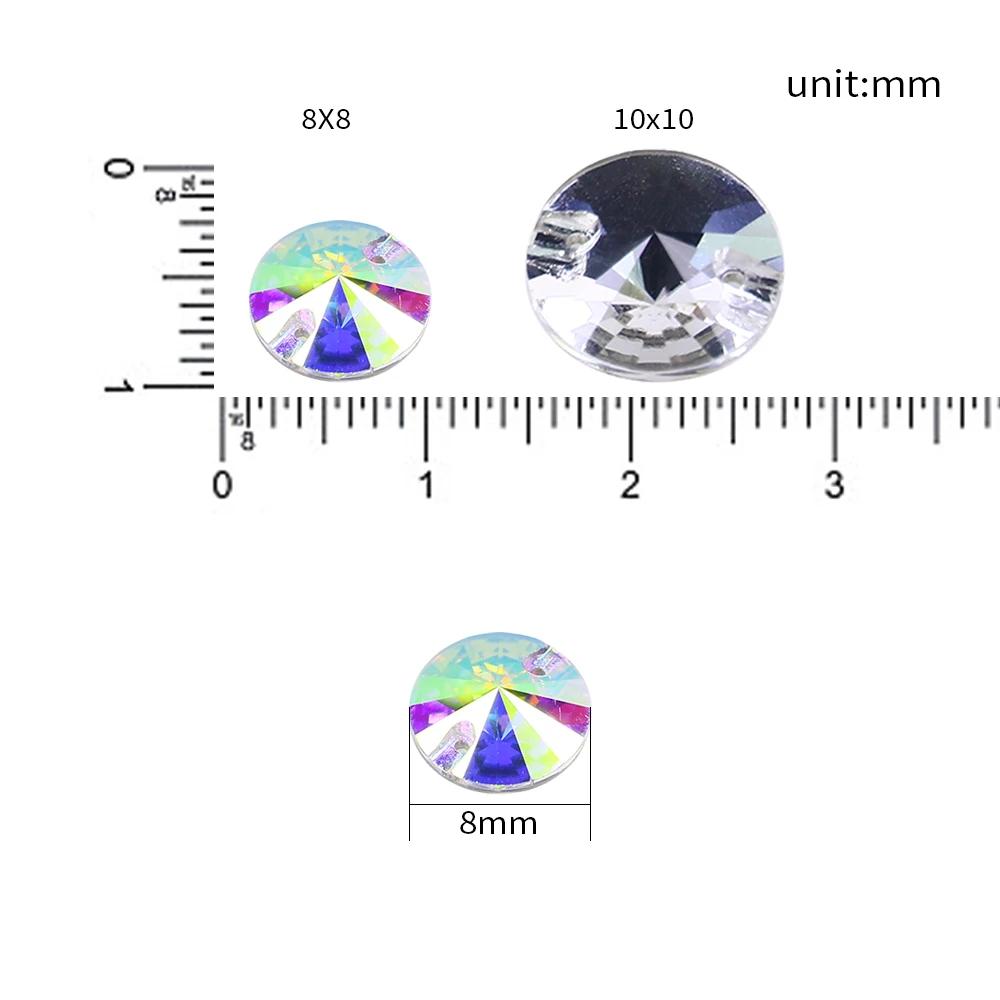Пришивные стразы для одежды плоские стеклянные камни рукоделия и пришивные