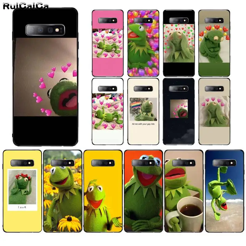 Забавный Милый разноцветный чехол для телефона RuiCaiCa Kermit с лягушкой samsung S9 plus S5 S6