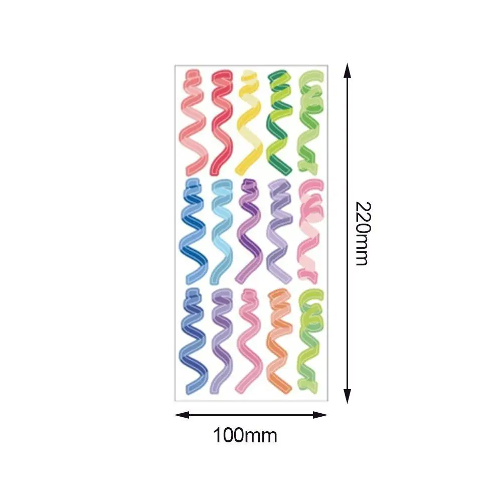 

Colorful Ribbon Decorative PVC Stickers Scrapbooking Sticker Diy Label Stationery Diary Accessories Stick Album Z6W8