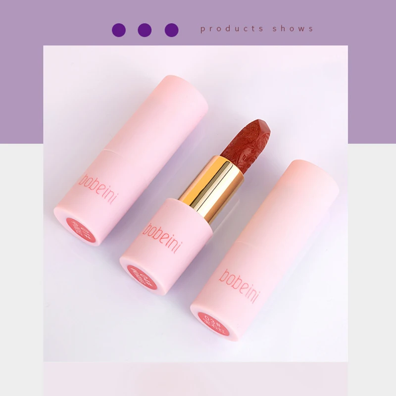 

Rosemary Beauty Matte Bullet Lipstick Long-Lasting Velvet Lipstick Nutritious Makeup Lipgloss Packaging Bags Gift Maquillaje