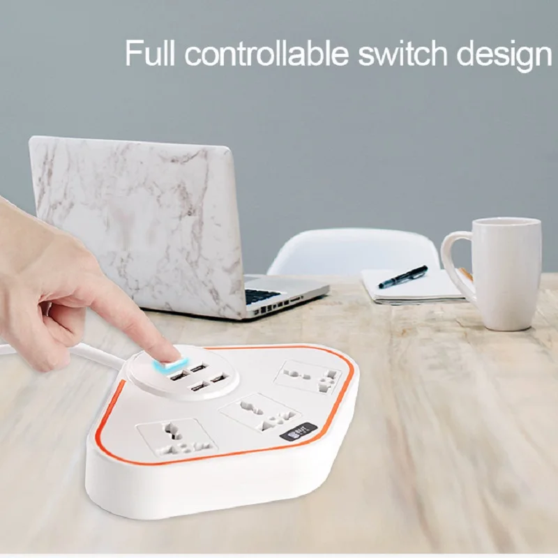 Сетевой удлинитель с 3 розетками переменного тока универсальная розетка для ЕС