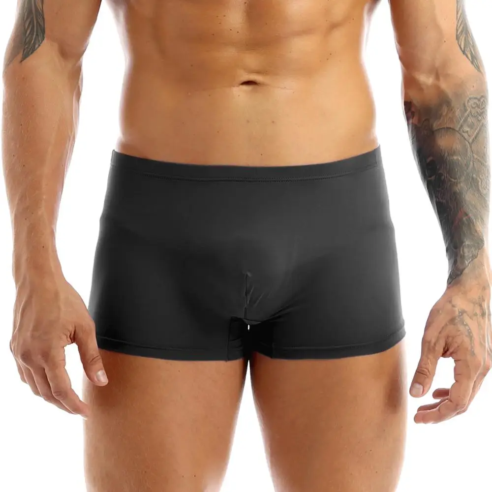 Мужские плавки нижнее белье купальный костюм боксеры бикини Короткие сетчатый