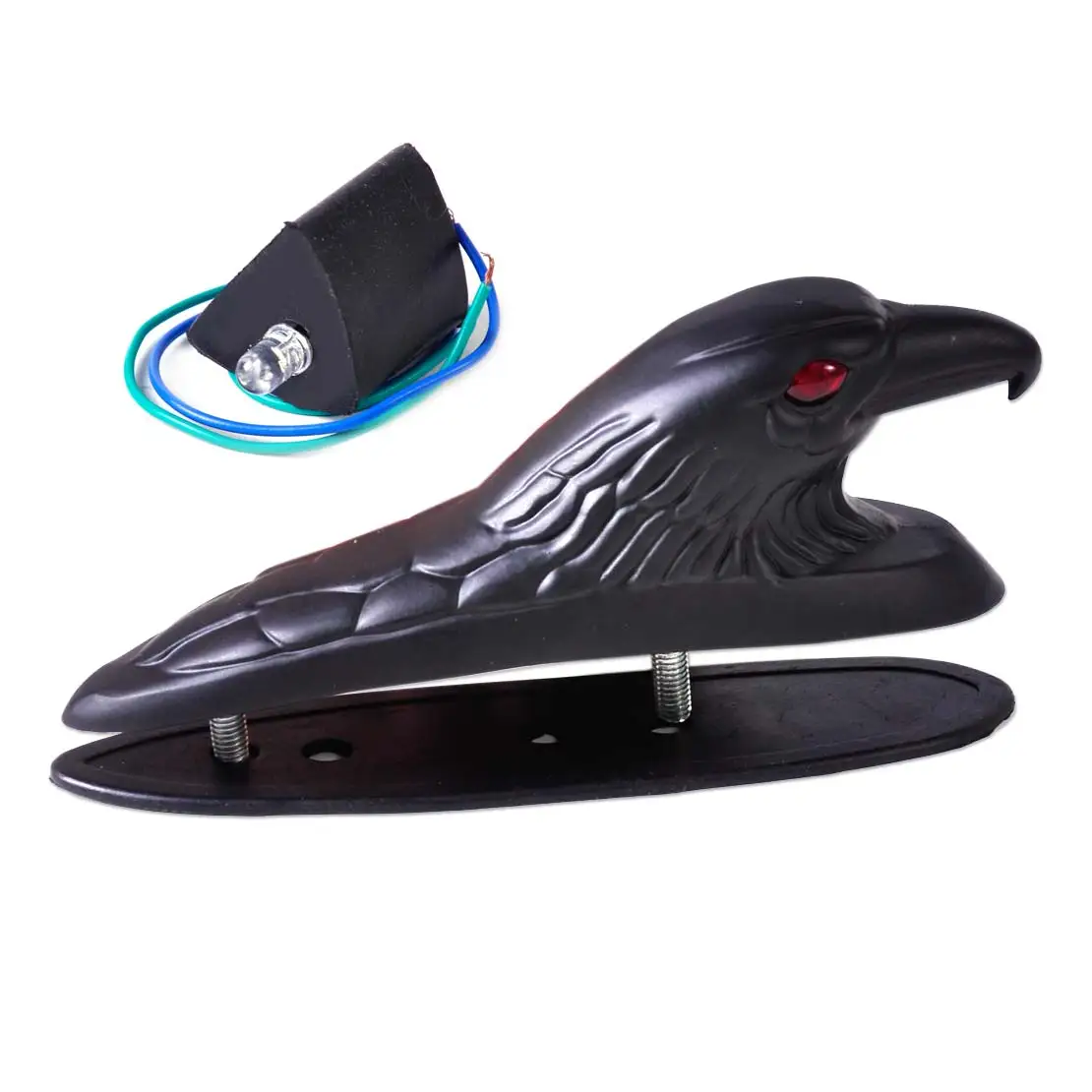 Вау мотоциклетный брызговик черного орла украшение для крыла с красным