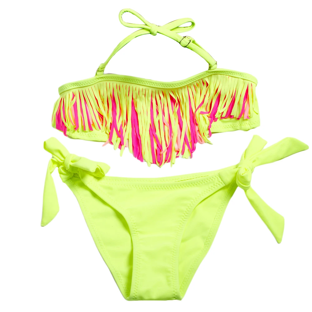 Toddler Girls Kids Bikini Set Swimwear Skirt Swimsuit Summer Bathing Suit Bandage Swimming Costume Princess Age 5-14Y | Женская одежда