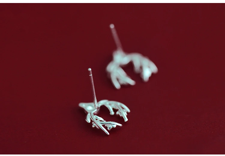 

925 Sterling Silver Prevent Allergy Animal Deer Stud Earrings for Women Wedding Earrings Jewelry Gift brincos eh563