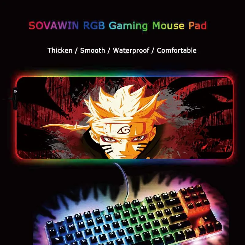 Коврик для мыши XGZ с анимацией светодиодный коврик RGB подсветка игровой