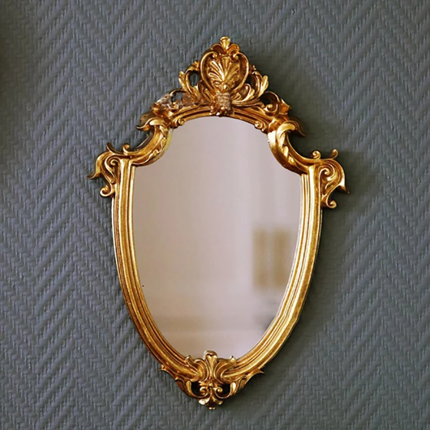 Настенное зеркало для макияжа античное винтажное овальное ручное декоративное в