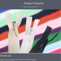 wholesale 50pcslot whiteblackoff white color 3 20cm 25cm 30cm nylon invisible zippers for sewing garment