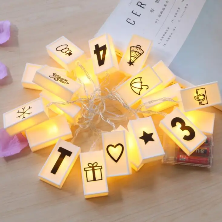 

new LED alphabet light box lamp string Christmas birthday girl heart room decoration ins