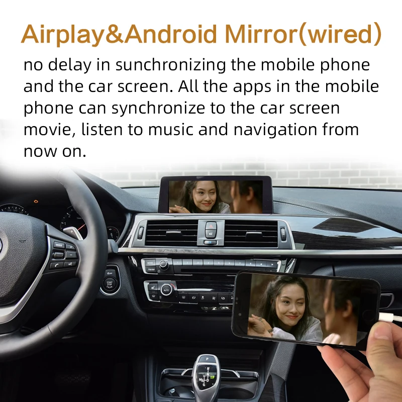 Sinairyu WIFI беспроводной Apple Carplay Car Play для BMW X3 X4 X5 X6 EVO F06 F12 F15 F30 F85 Android зеркало с