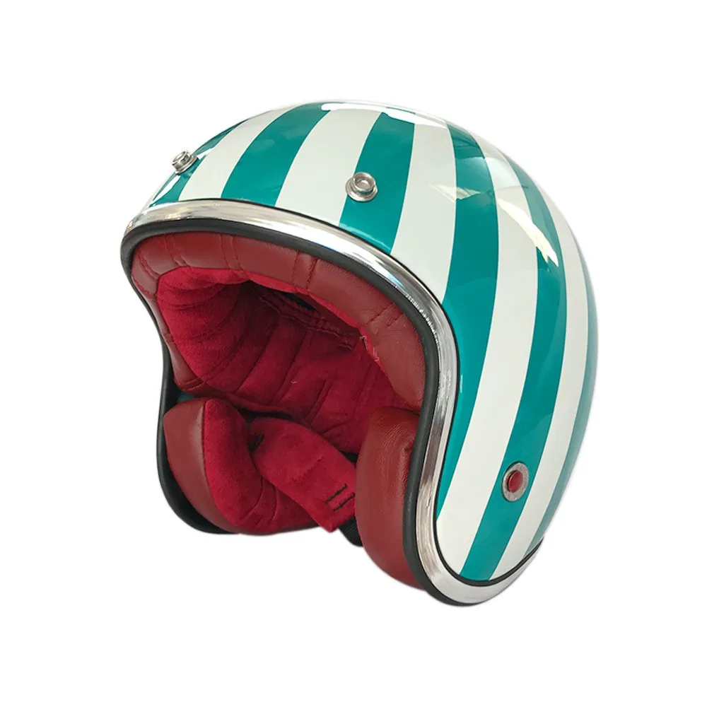 

motocross helmets MASEI ruby vintage helmet half helmet open face helmet ABS casque motocross 501 Red