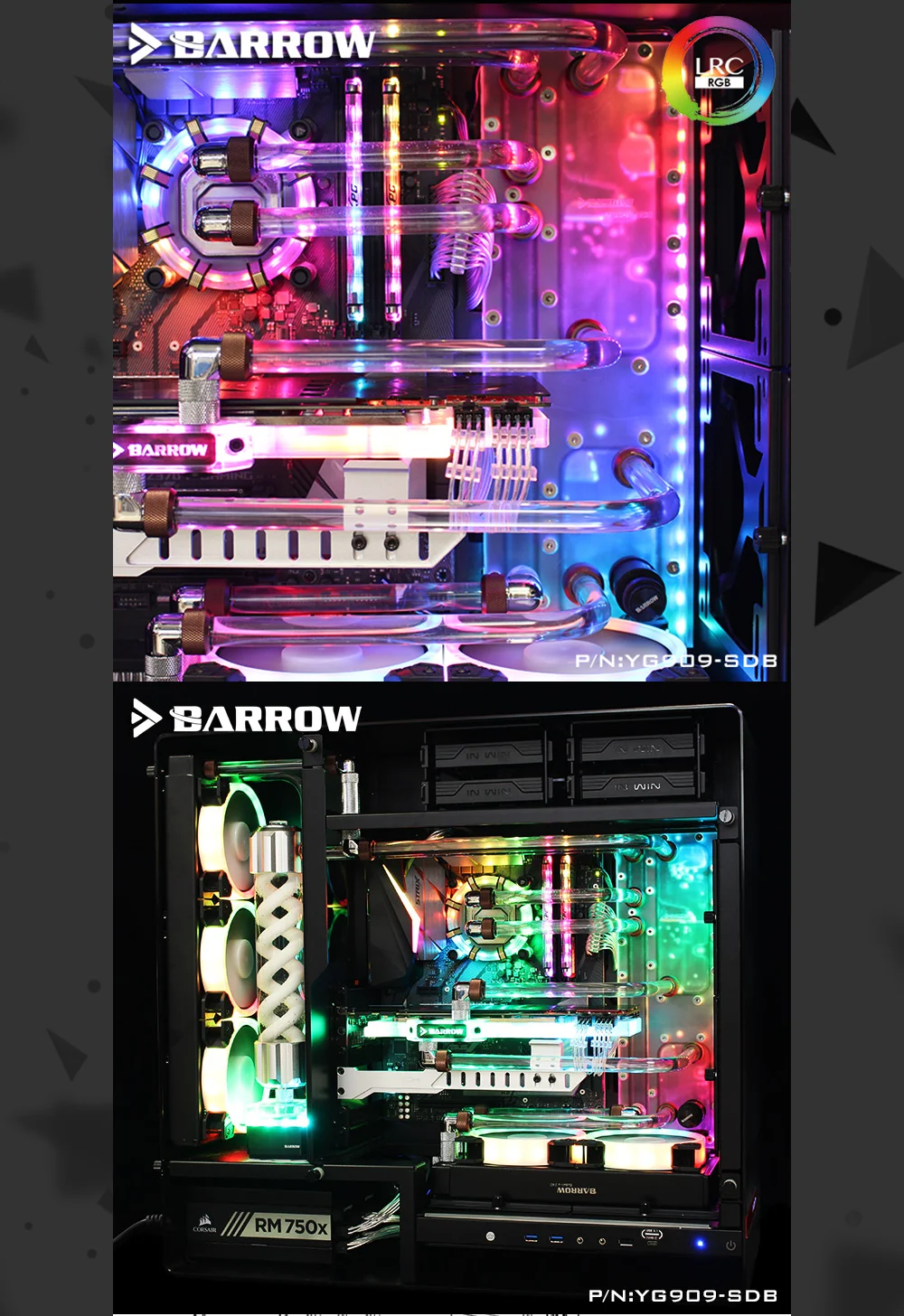 Курган YG909-SDB, водные платы для INWIN 909 чехол, для Intel cpu водяного блока и один/двойной GPU/насосы здания