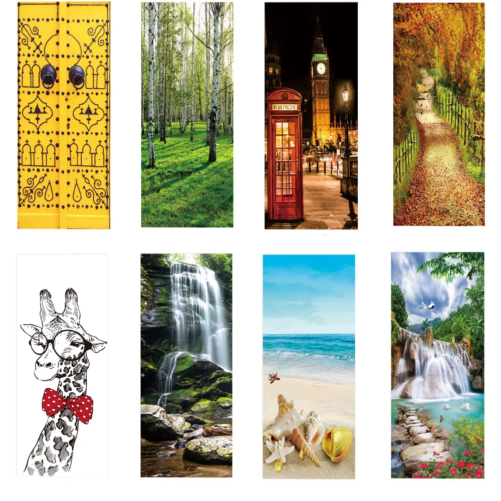 

3D Door Stickers For Interior Suspension Bridge Self-Adhesive Mural Home Decoration Art Decal Bedroom Bathroom Removable Poster