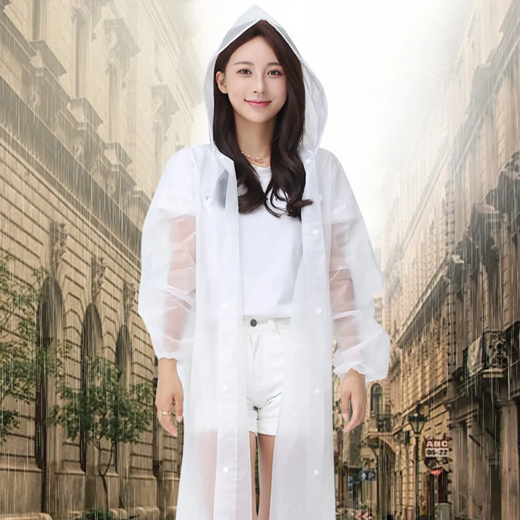 Модный дождевик из ЭВА для женщин мужчин и детей утепленный водонепроницаемый
