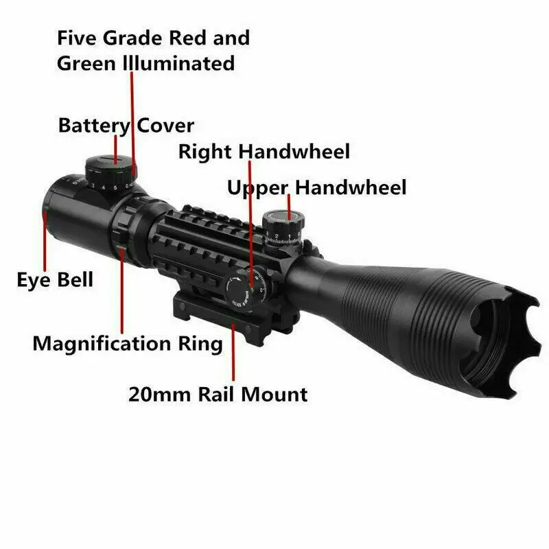 4 16X50mm Tri Rail с подсветкой снайперская винтовка для страйкбола Коллиматорный