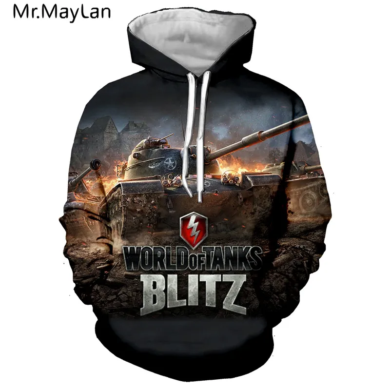 Свитшот мужской/женский с 3D-принтом World of Tanks