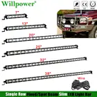 Однорядная тонкая светодиодная световая балка для внедорожника, 7 дюймов, 13 дюймов, 20 дюймов, 25 дюймов, 38 дюймов, для джипа, внедорожника, пикапа, 4X4, бампера, светодиодная балка, противотуманная фара