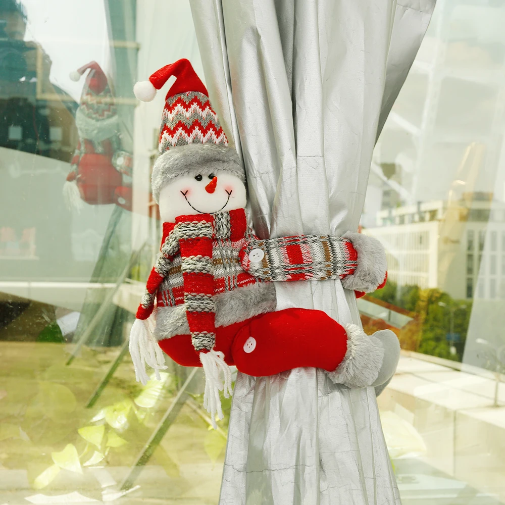 1 шт. мультяшная веселая Рождественская Фигурка Санта снеговик лося держатель