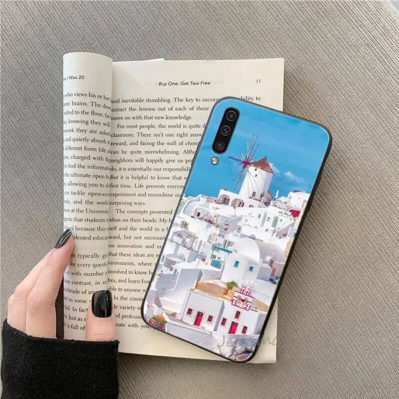 

Oia Santorini Greece lanscape Phone Case For Samsung galaxy S note 7 8 9 10 20 fe edge A 6 10 20 30 50 51 70 lite plus cover