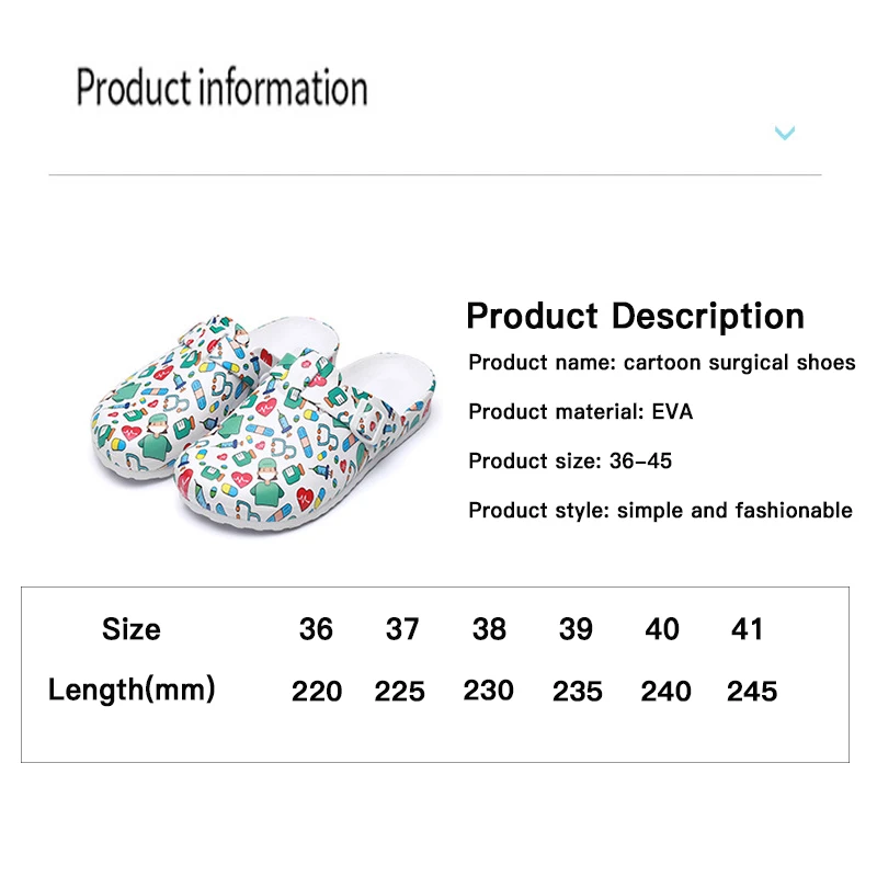 

Unisex Strap Flat Soft Eva Shoes Nursing Clogs Spa Shoes Surgical Room Slippers Pet Hospital Doctor Nurse Work Slippers Shoes