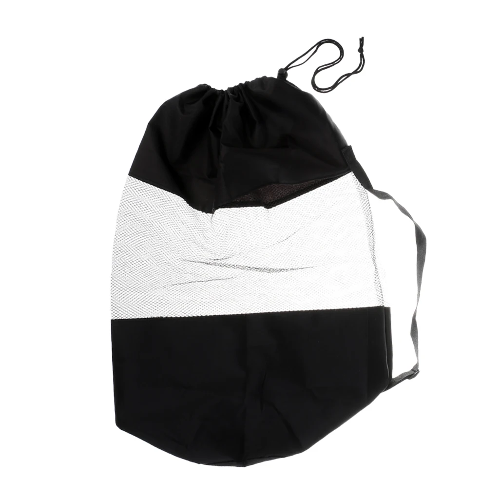 

1 Pcs Heavy Duty Mesh Duffel Dive Bag Drawstring Storage Pouch For Scuba Diving Snorkeling Swimming Surfing Black