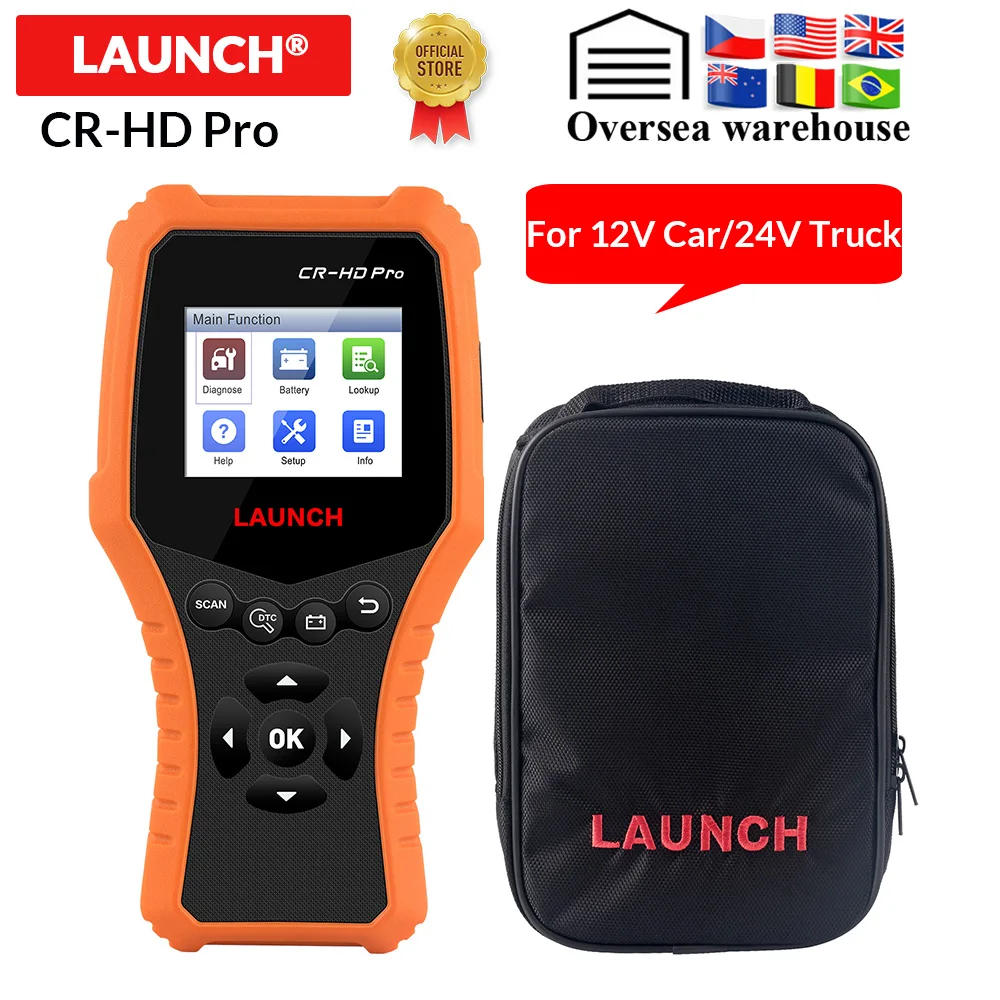 Новое поступление запуск CR-HD Pro OBD2 HOBD читатель кода сканер Поддержка автомобиля 12 V 24 v грузовик X431 CR-HD Pro бесплатного обновления